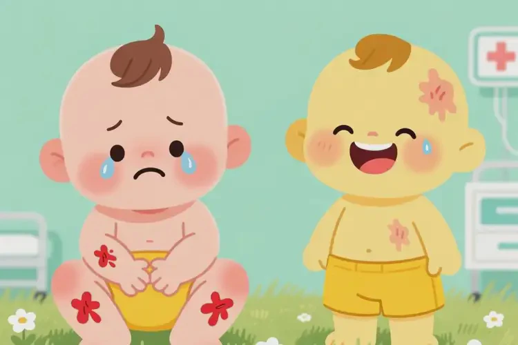 小兒四肢出現(xiàn)濕疹可以治好嗎(圖1)