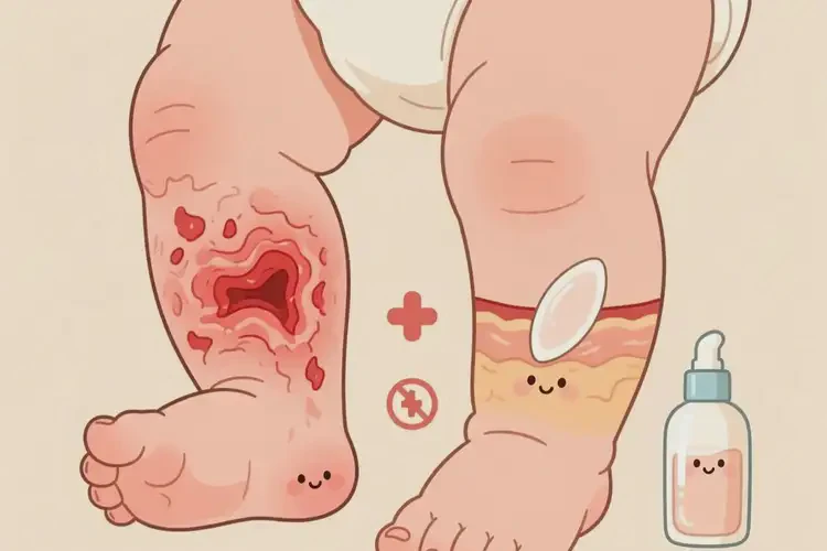 嬰幼兒小腿長(zhǎng)濕疹可以治好嗎(圖2)