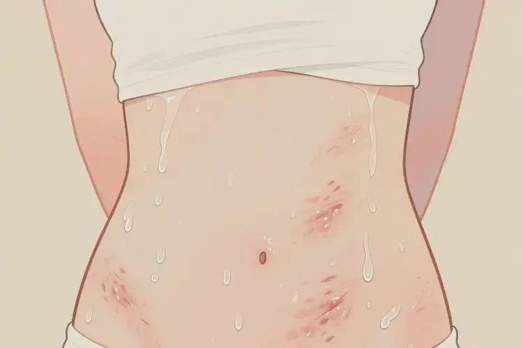 女人肚子上容易起濕疹可不可以根治(圖2)