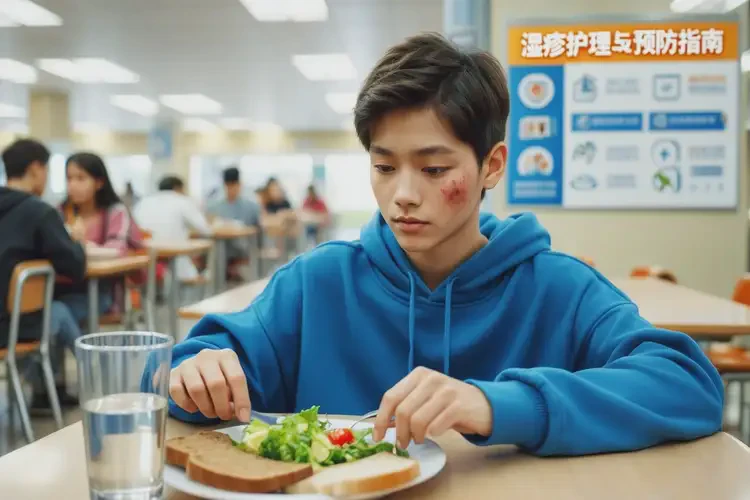 大學(xué)生身上偶爾長(zhǎng)濕疹能徹底自愈嗎(圖1)