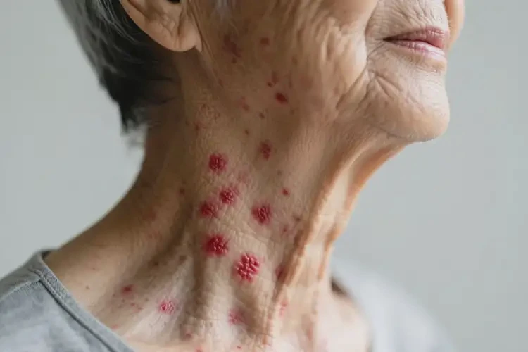 老人脖子上起濕疹可不可以根治(圖1)