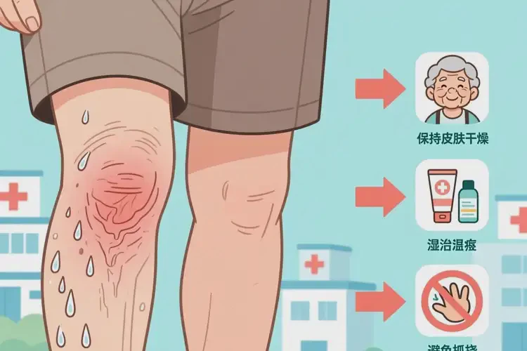 老年人大腿起湿疹可不可以根治(图1)