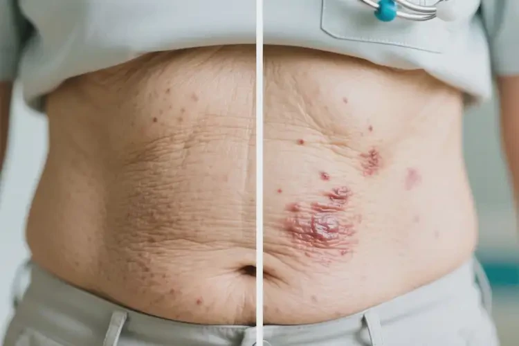 老年人肚子偶尔长湿疹可不可以根治(图1)