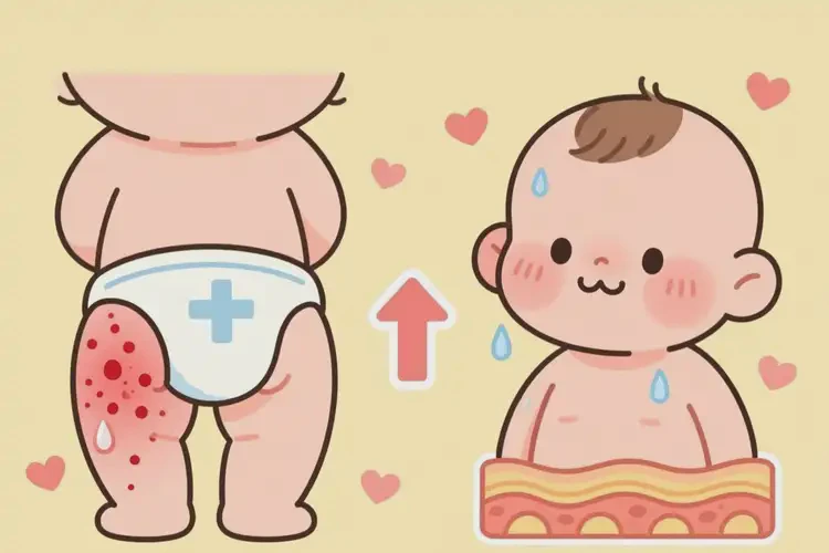 孩子屁股上容易长湿疹可以治好吗(图2)