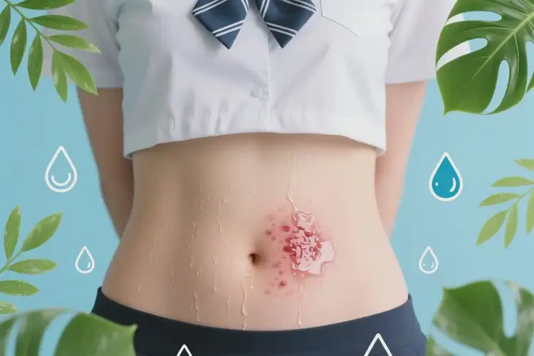 大学生肚子上出现湿疹可不可以根治(图1)