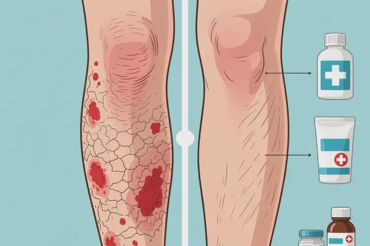 女性小腿上出濕疹可以治好嗎(圖1)