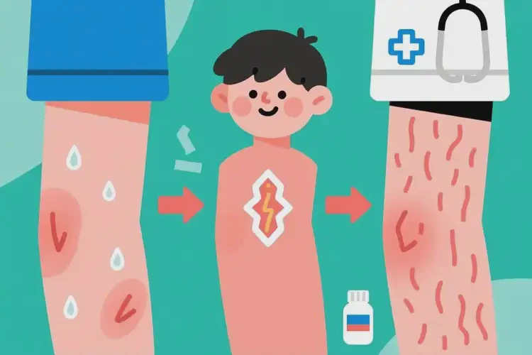 青少年手臂出現(xiàn)濕疹可不可以根治(圖1)