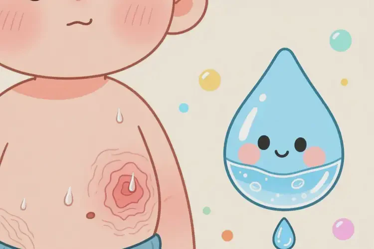 孩子肚子上容易起濕疹可不可以根治(圖2)