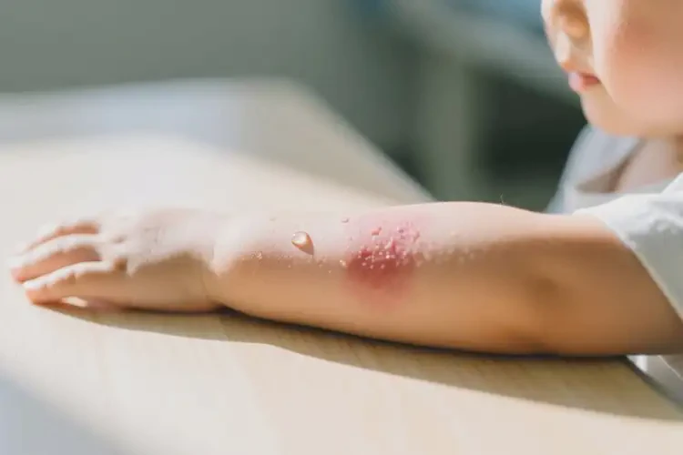 小孩手臂上容易長濕疹可以治好嗎(圖2)