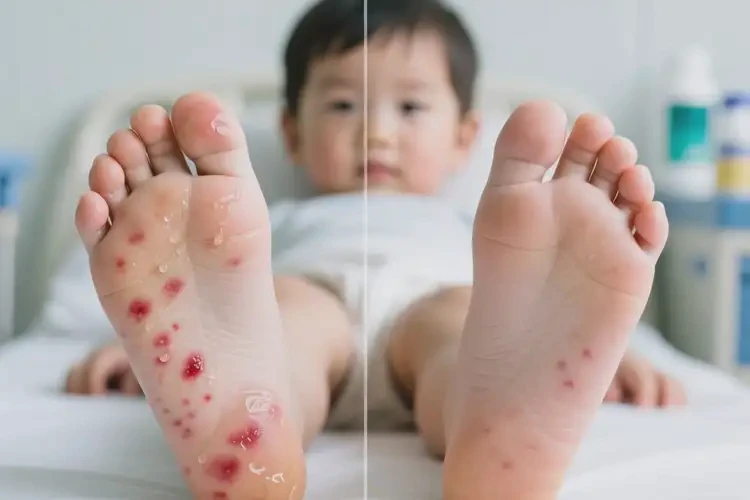 兒童腳上出現(xiàn)濕疹可以治好嗎(圖1)