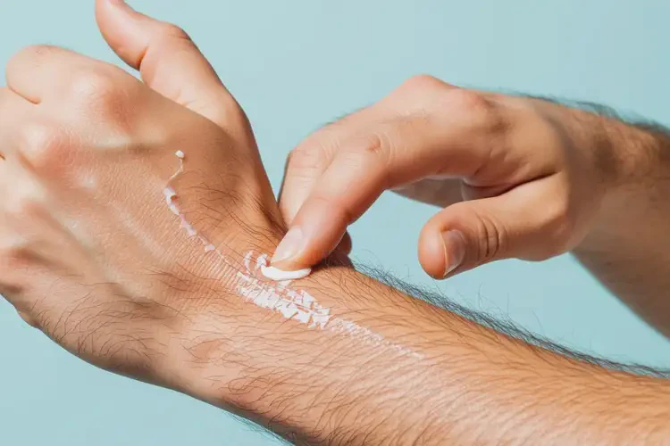 男性手臂出現(xiàn)濕疹可不可以根治(圖1)