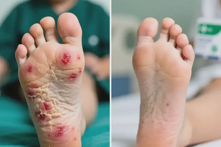 兒童腳上出現(xiàn)濕疹可以治好嗎(圖2)
