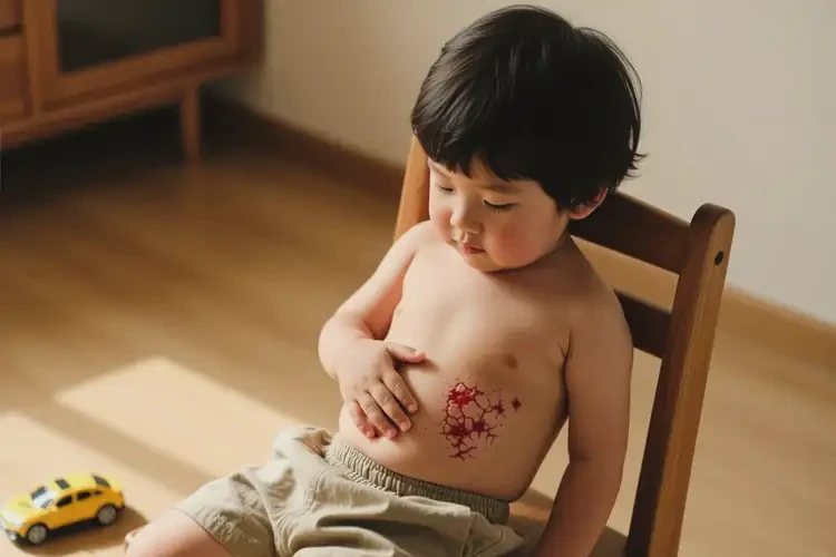 小孩肚子上長濕疹可不可以根治(圖1)