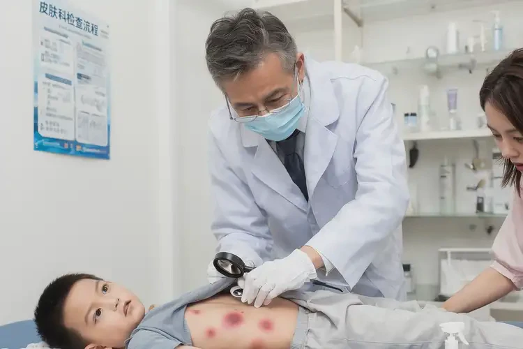 少兒肚子上偶爾起濕疹不管它會自己好嗎(圖2)