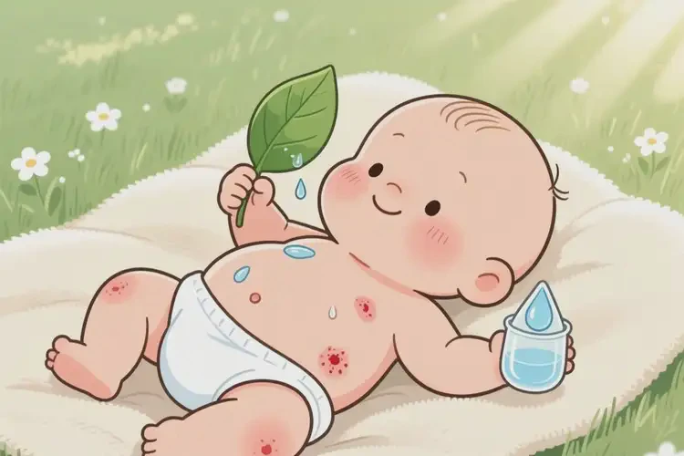 嬰兒肚子有濕疹可以治好嗎(圖2)