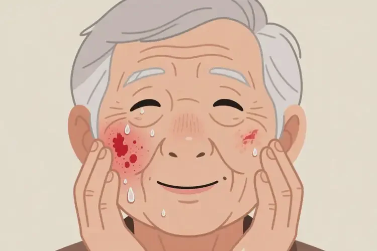 老人面部容易長濕疹可以治好嗎(圖3)