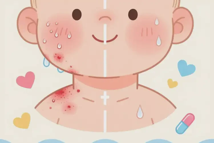 小兒脖子容易長(zhǎng)濕疹可不可以根治(圖1)