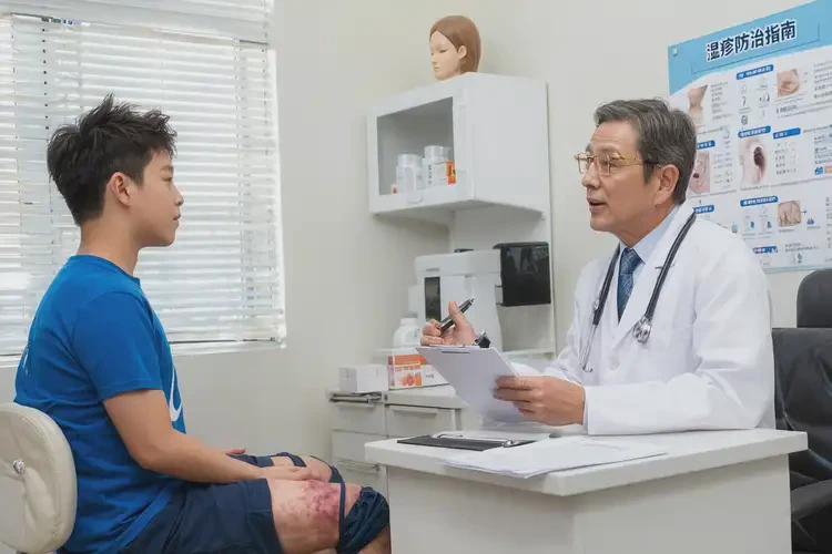 青年人大腿上經(jīng)常長濕疹可不可以根治(圖1)