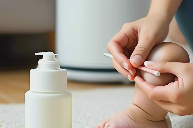 嬰兒腳上出現(xiàn)濕疹可以治愈嗎(圖2)