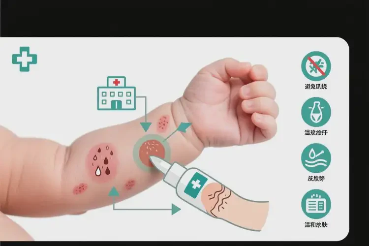 新生兒手臂偶爾長(zhǎng)濕疹可以治好嗎(圖2)