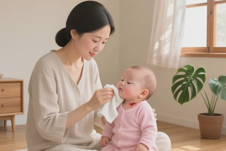 嬰幼兒脖子上有濕疹可以治愈嗎(圖1)