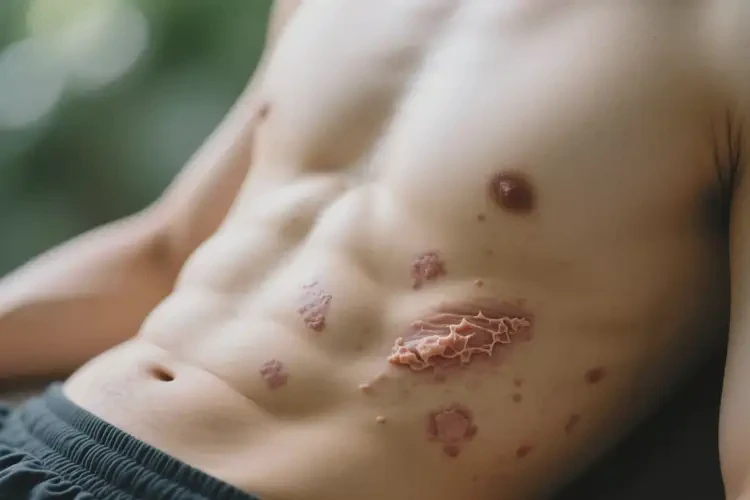 男人肚子長(zhǎng)濕疹可不可以根治(圖2)