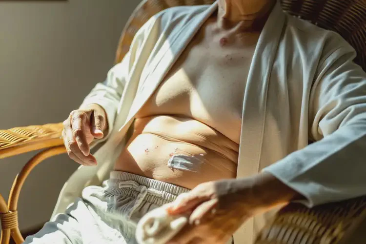 高齡老人肚子上經(jīng)常起濕疹可不可以根治(圖2)