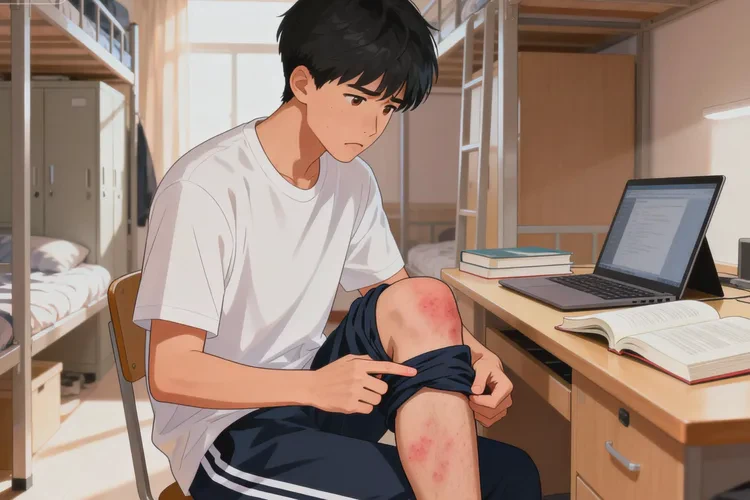 大學(xué)生大腿上出現(xiàn)濕疹能靠自己自愈嗎(圖1)