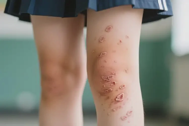 中學(xué)生大腿上長濕疹可不可以根治(圖1)