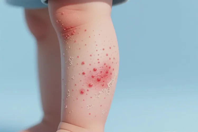 孩子小腿上出現(xiàn)濕疹可以治愈嗎(圖2)