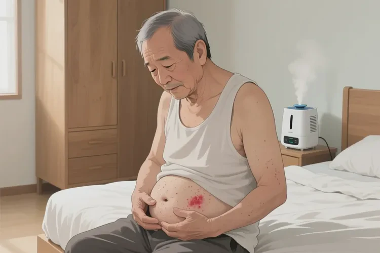 老年人肚子偶尔起湿疹能靠自己自愈吗(图1)