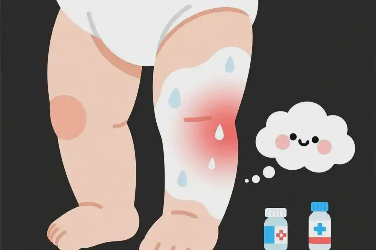 嬰幼兒大腿上容易長濕疹可以治好嗎(圖1)