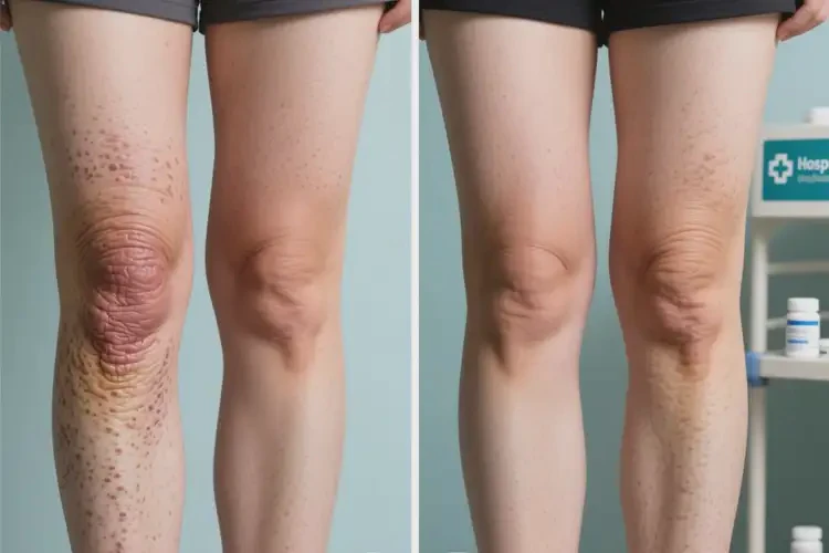 女性小腿上长湿疹可以治好吗(图1)