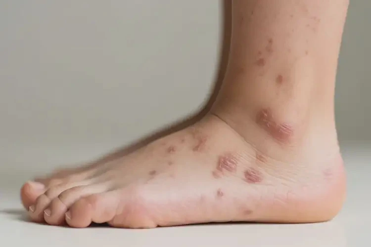 女生腳上起濕疹可不可以根治(圖1)