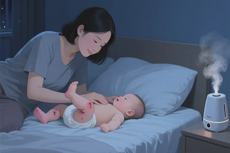 寶寶小腿出現(xiàn)濕疹可以治愈嗎(圖2)