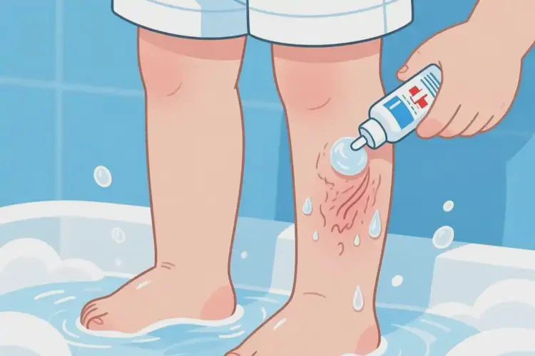 兒童小腿上出現(xiàn)濕疹可以治好嗎(圖1)