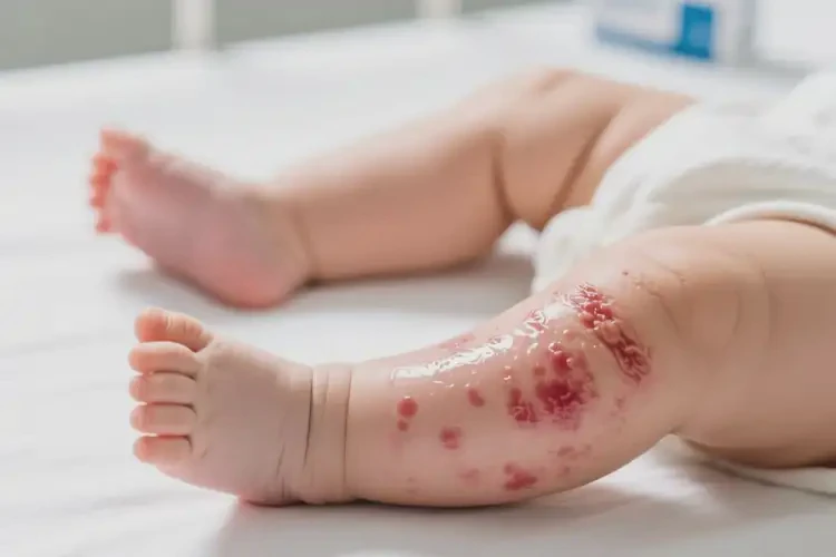 嬰兒小腿上有濕疹可以治好嗎(圖2)