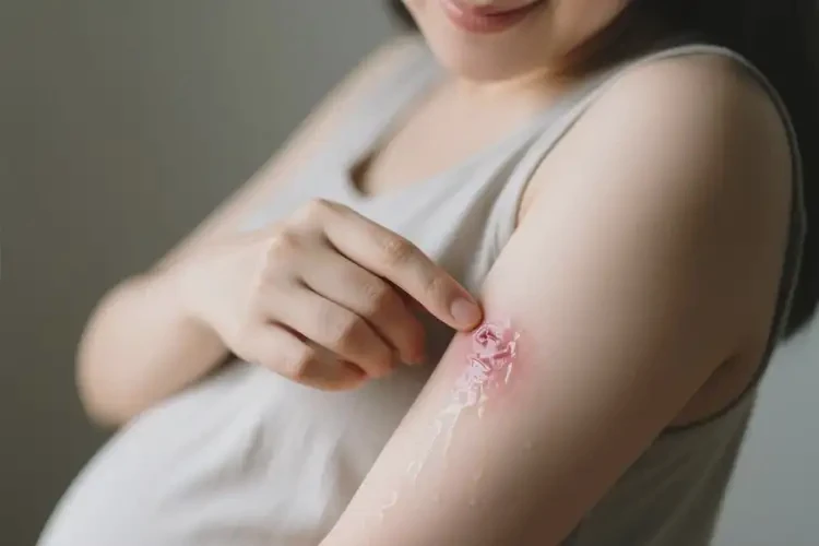 孕婦手臂出現(xiàn)濕疹可以治好嗎(圖3)