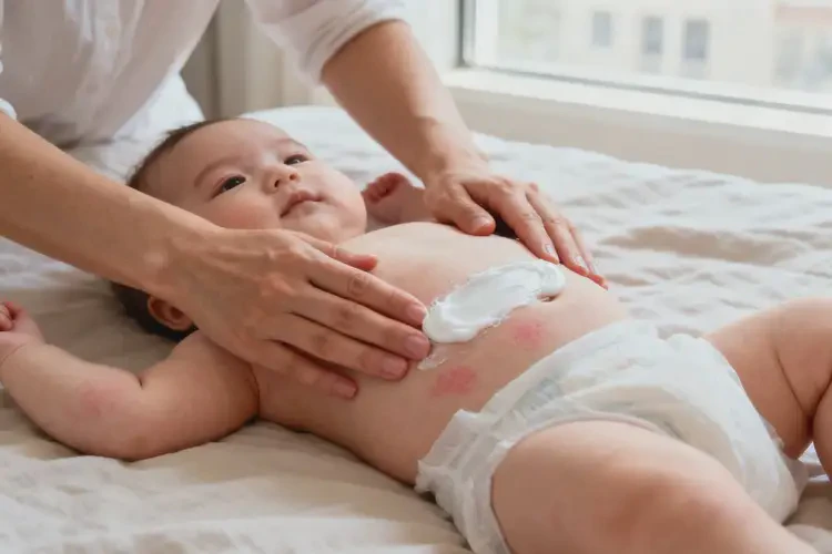 嬰兒肚子經常起濕疹可以治好嗎(圖1)