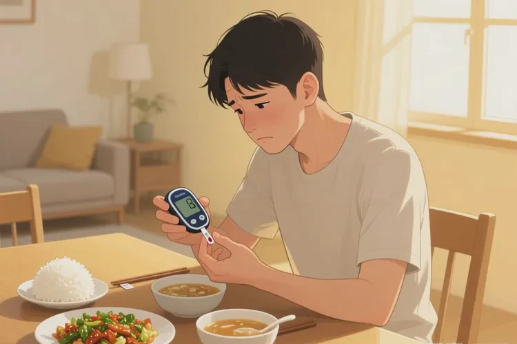 28歲晚餐血糖9點(diǎn)4是怎么回事(圖1)