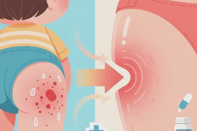 小孩屁股長濕疹可以治好嗎(圖2)