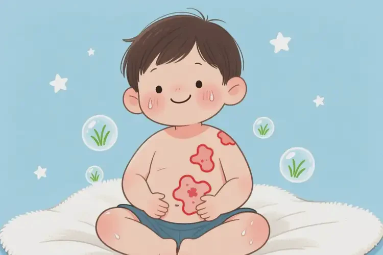 孩子肚子經(jīng)常起濕疹可以治好嗎(圖1)