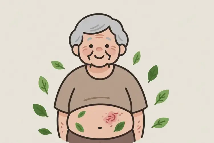 老人肚子上容易長(zhǎng)濕疹可以治好嗎(圖2)