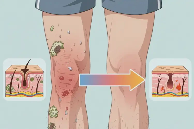 青年人大腿上長濕疹可不可以根治(圖1)