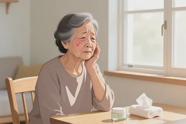 老年人脸上容易长湿疹能靠自己自愈吗(图1)