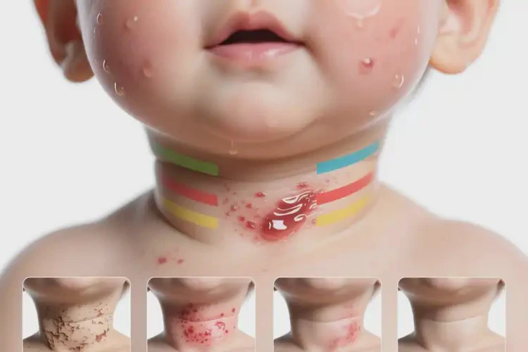 嬰兒脖子出現(xiàn)濕疹可以治好嗎(圖1)