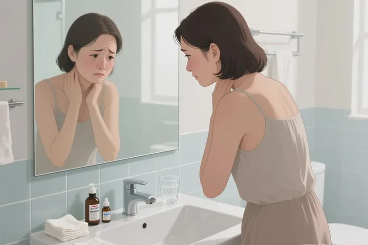 哺乳期媽媽脖子出現(xiàn)濕疹能靠自己自愈嗎(圖1)