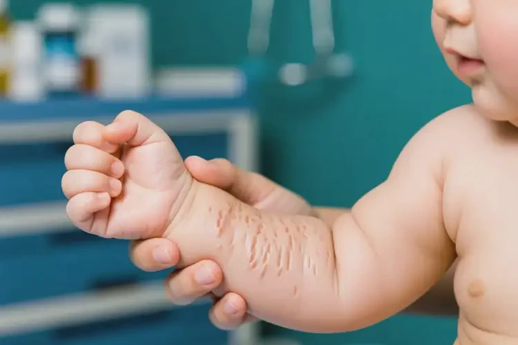 寶寶手臂長濕疹可以治好嗎(圖1)