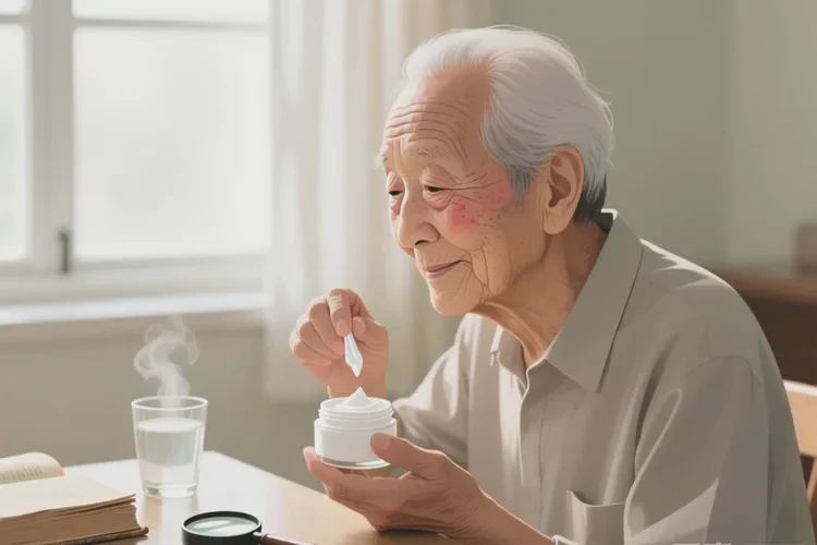 高齡老人臉上起濕疹能靠自己自愈嗎(圖1)