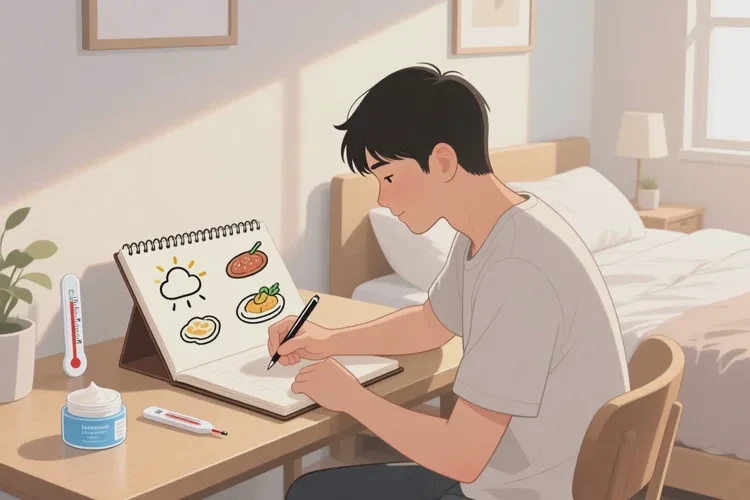 男人手臂偶爾起濕疹能靠自己自愈嗎(圖3)